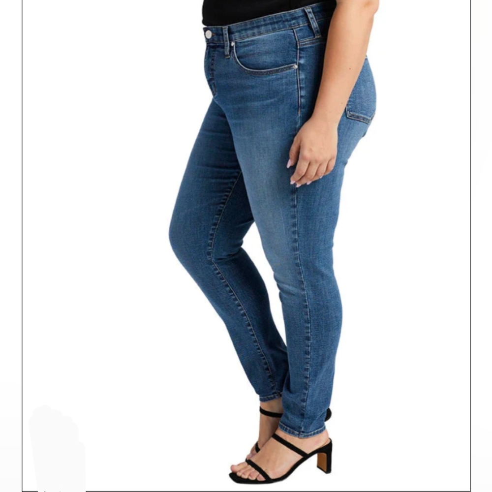 Jag Mid Rise Cecilia Skinny In Sky Blue Plus Size 22W New With Tags! - Picture 3 of 16